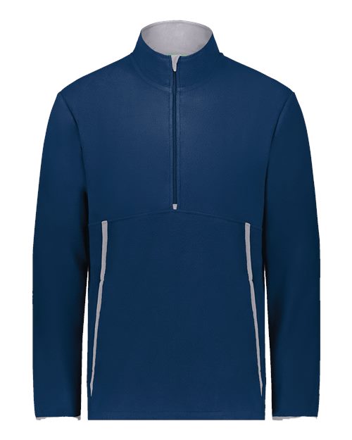Unisex Eco Revive™ Polar Fleece Quarter-Zip Pullover - Navy Front