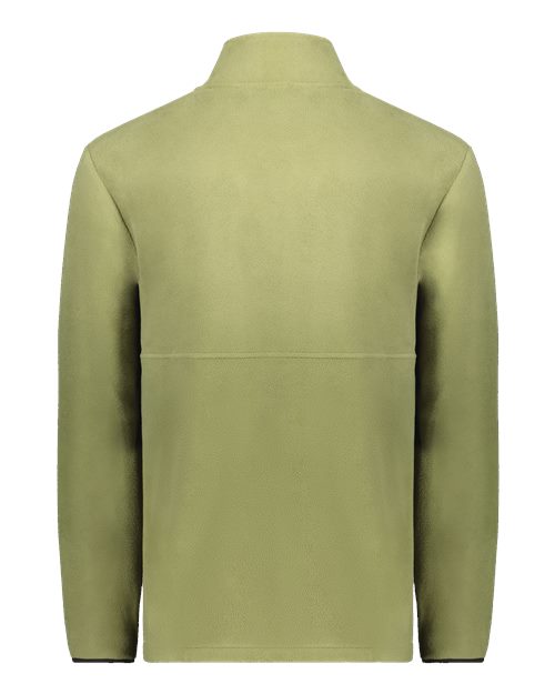 Unisex Eco Revive™ Polar Fleece Quarter-Zip Pullover - Olive Back