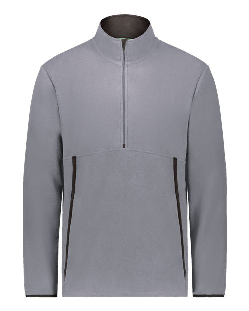 Augusta Sportswear Youth Eco Revive™ Polar Fleece Quarter-Zip Pullover - Graphite Front
