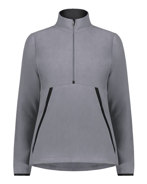 Augusta Sportswear Women's Eco Revive™ Polar Fleece Quarter-Zip Pullover - Graphite Front