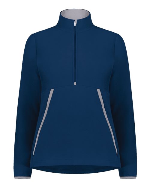 Women's Eco Revive™ Polar Fleece Quarter-Zip Pullover - Navy Front