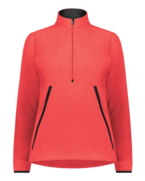 Women's Eco Revive™ Polar Fleece Quarter-Zip Pullover - Scarlet Front