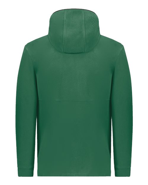 Unisex Eco Revive™ Polar Fleece Hooded Full-Zip Jacket - Dark Green Back