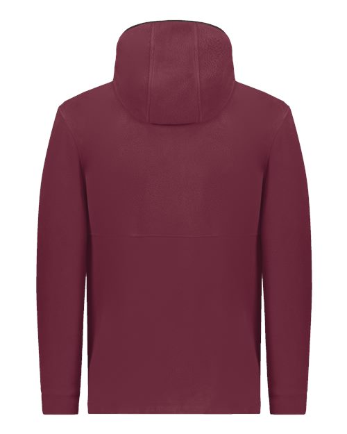Unisex Eco Revive™ Polar Fleece Hooded Full-Zip Jacket - Maroon Back