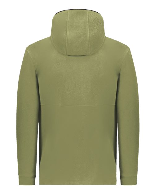 Unisex Eco Revive™ Polar Fleece Hooded Full-Zip Jacket - Olive Back