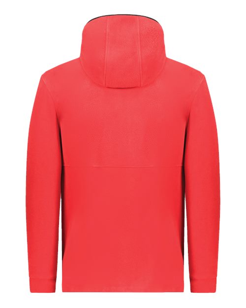Unisex Eco Revive™ Polar Fleece Hooded Full-Zip Jacket - Scarlet Back