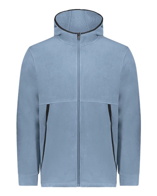 Unisex Eco Revive™ Polar Fleece Hooded Full-Zip Jacket - Storm Front