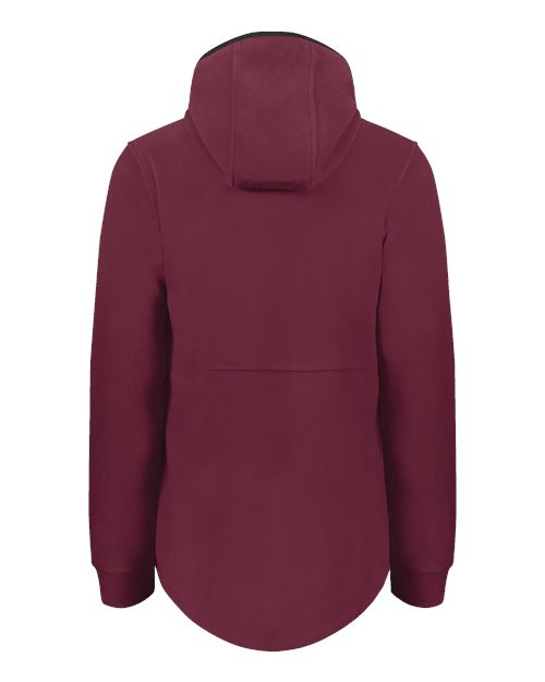 Women's Eco Revive™ Polar Fleece Hooded Full-Zip Jacket - Maroon Back