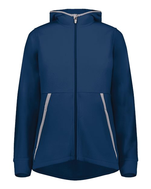Women's Eco Revive™ Polar Fleece Hooded Full-Zip Jacket - Navy Front