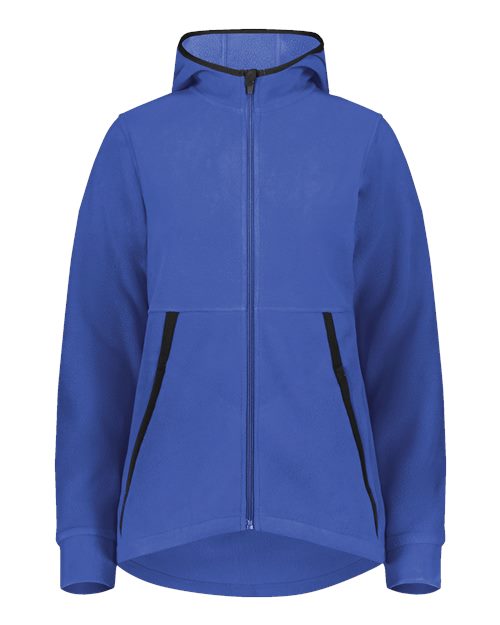 Women's Eco Revive™ Polar Fleece Hooded Full-Zip Jacket - Royal Front