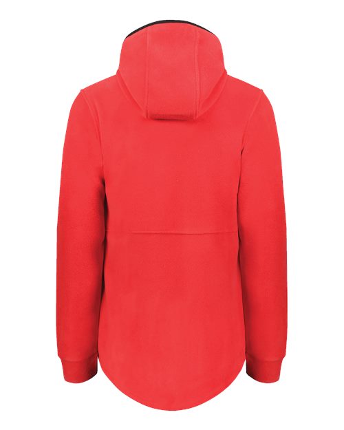 Women's Eco Revive™ Polar Fleece Hooded Full-Zip Jacket - Scarlet Back
