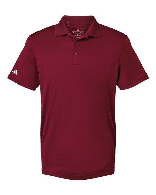 Men's Performance Piqué Polo - Collegiate Burgundy Front