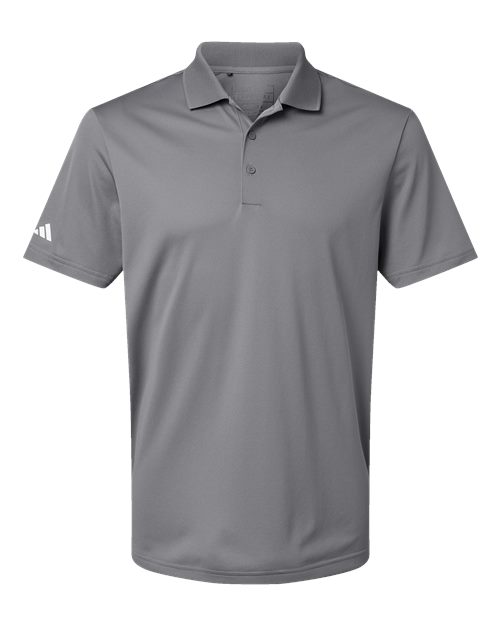 Men's Performance Piqué Polo - Grey Three Front