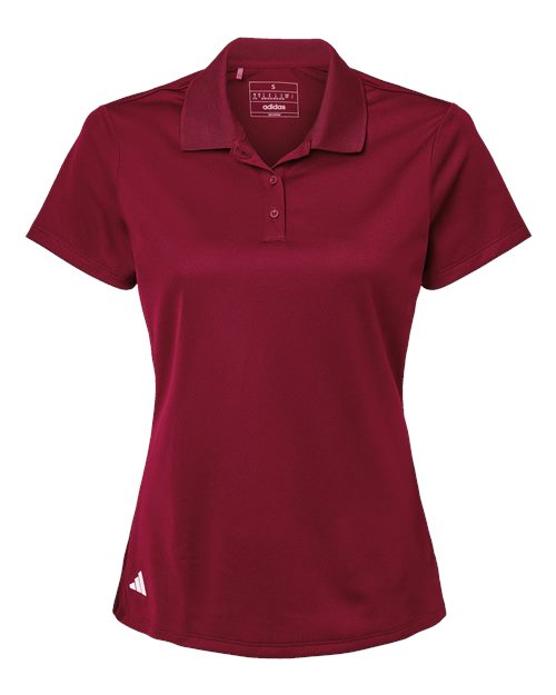 Women's Performance Piqué Polo - Collegiate Burgundy Front