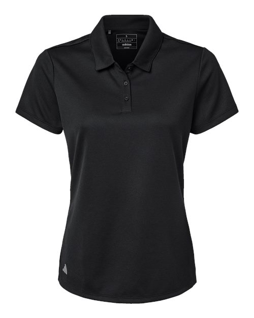 Women's Micro Piqué Polo - Black Front