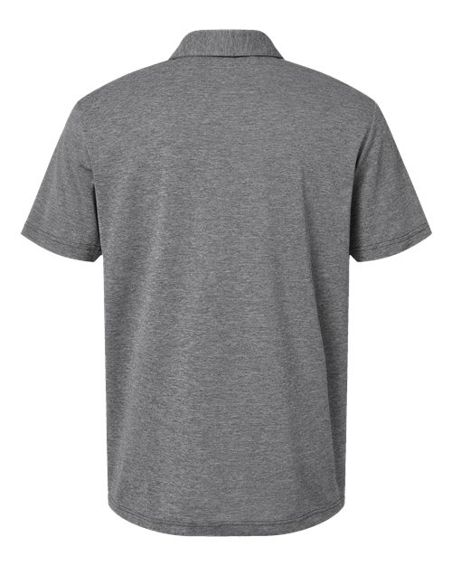 Men's Heathered Polo - Black Melange Back