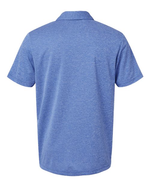 Men's Heathered Polo - Collegiate Royal Melange Back