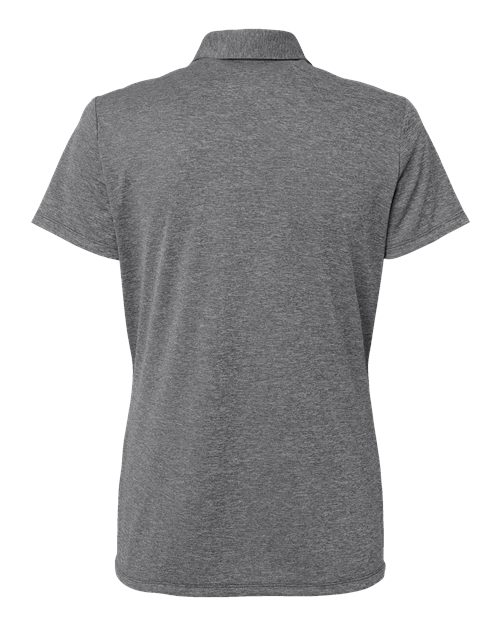 Women's Heathered Polo - Black Melange Back