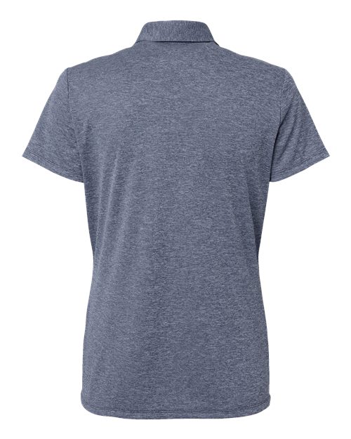 Women's Heathered Polo - Collegiate Navy Melange Back