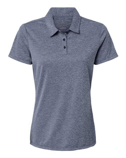 Women's Heathered Polo - Collegiate Navy Melange Front