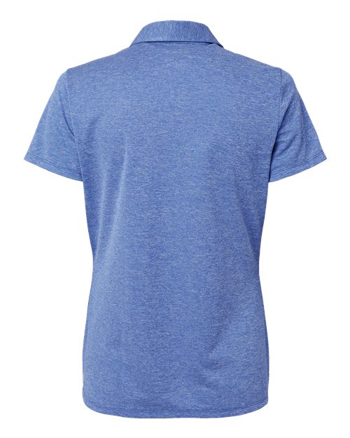 Women's Heathered Polo - Collegiate Royal Melange Back
