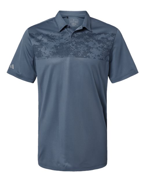 Men's Camo Chest Print Polo - Tech Ink Front