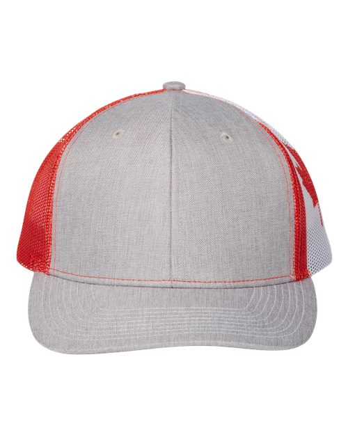 Printed Mesh Trucker Cap - Heather Grey/ Canada Flag Front