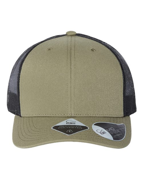 Sustainable Trucker Cap - Olive/ Black Front