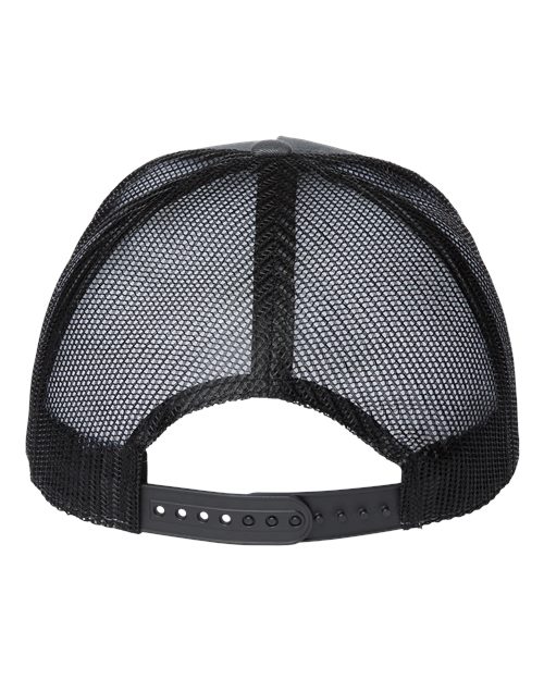 Sustainable Five-Panel Trucker Cap - Dark Grey/ Black Back