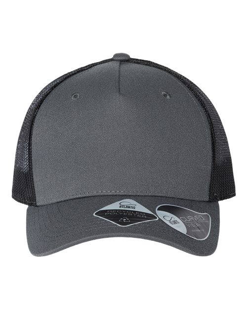Sustainable Five-Panel Trucker Cap - Dark Grey/ Black Front