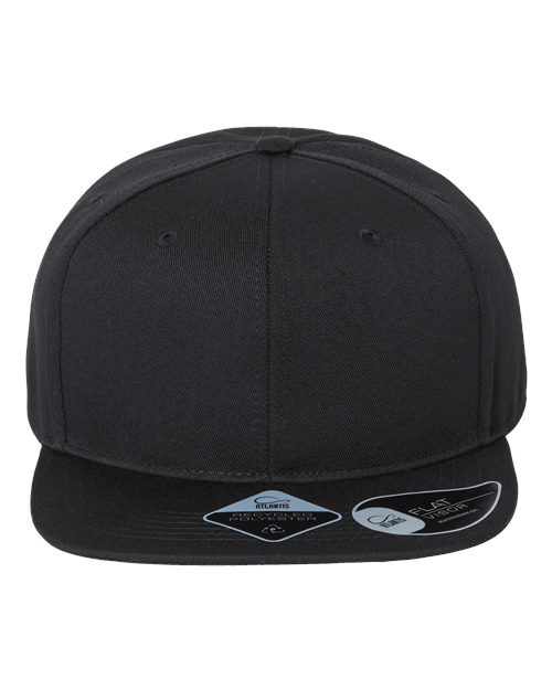 Sustainable Flat Bill Cap - Black Front