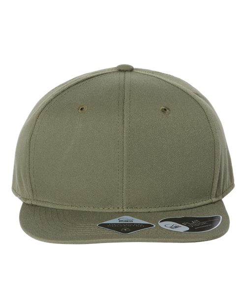 Sustainable Flat Bill Cap - Olive Front