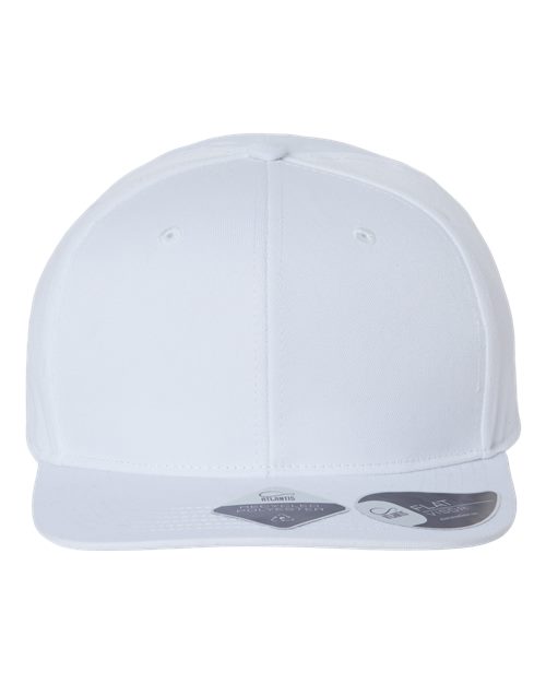 Sustainable Flat Bill Cap - White Front