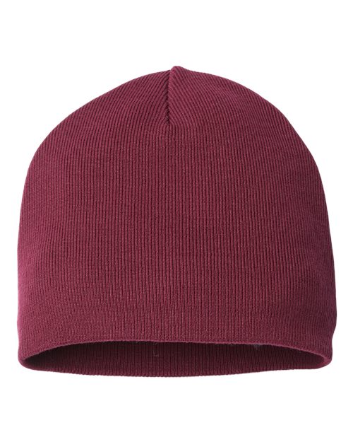 Sustainable Beanie - Burgundy Front
