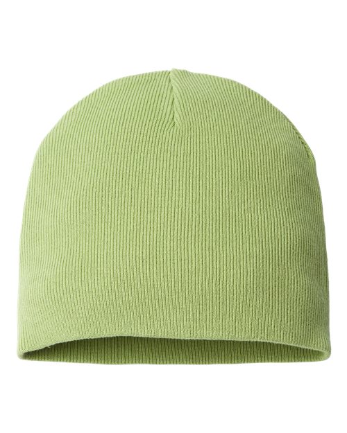 Sustainable Beanie - Leaf Green Back