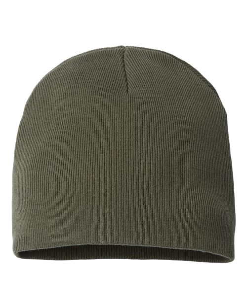 Sustainable Beanie - Olive Back