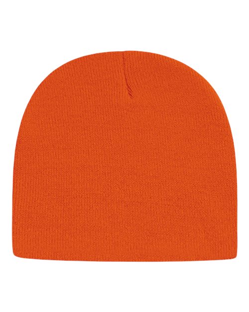 USA-Made 8 1/2" Beanie - Deep Orange Back