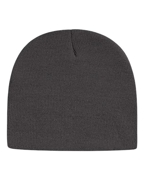 USA-Made 8 1/2" Beanie - Iron Grey Front