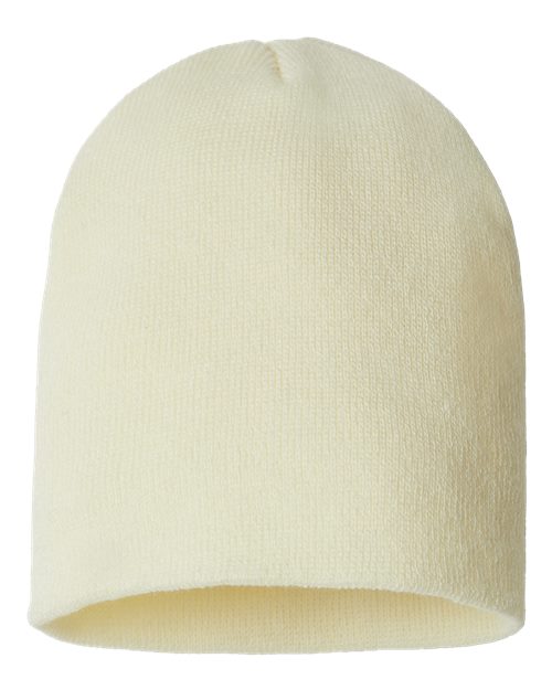 USA-Made Sustainable Beanie - Ivory Back