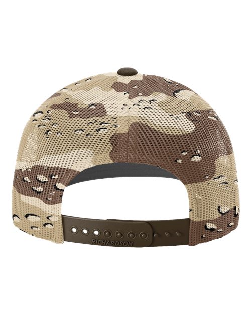 Printed Mesh Trucker Cap - Brown/ Desert Camo Back