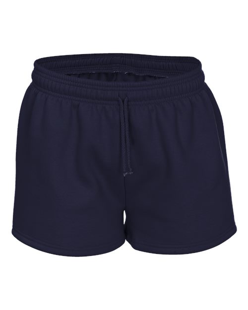 Women's Athletic Fleece Shorts - Navy Front