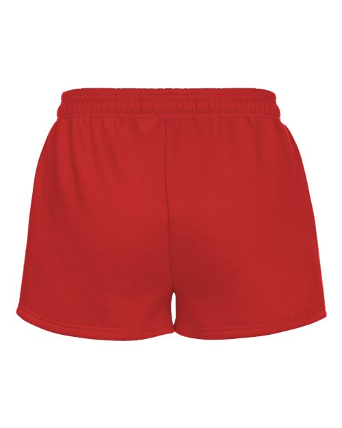 Women's Athletic Fleece Shorts - Red Back