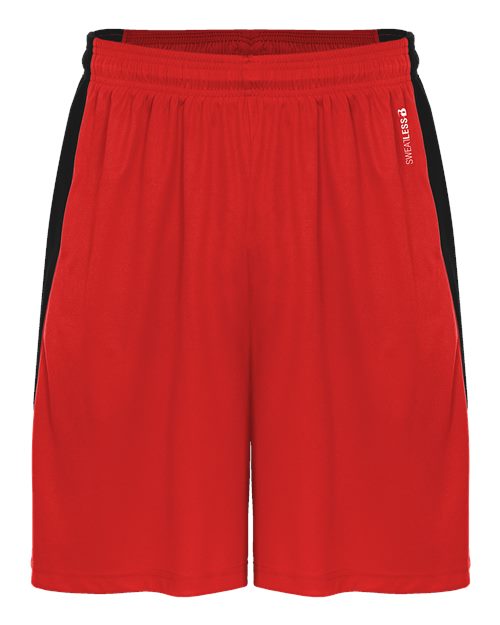 Unisex Sweatless Shorts - Red/ Black Front