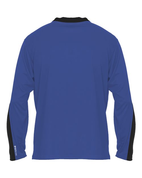 Unisex Sweatless Long Sleeve T-Shirt - Royal/ Black Back