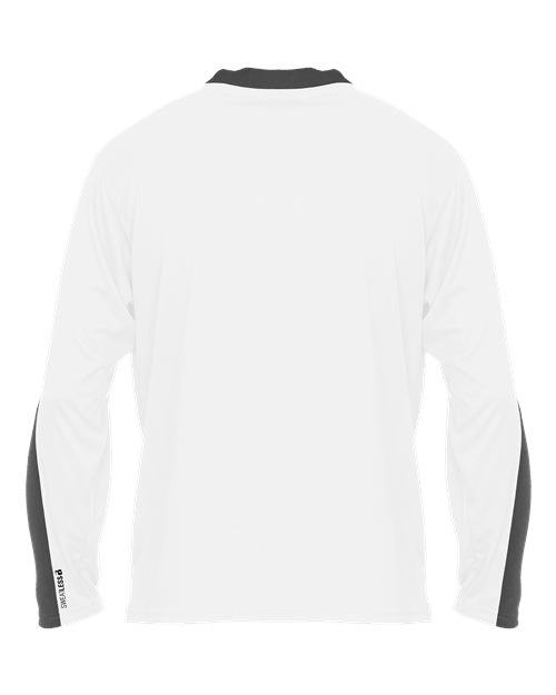Unisex Sweatless Long Sleeve T-Shirt - White/ Graphite Back