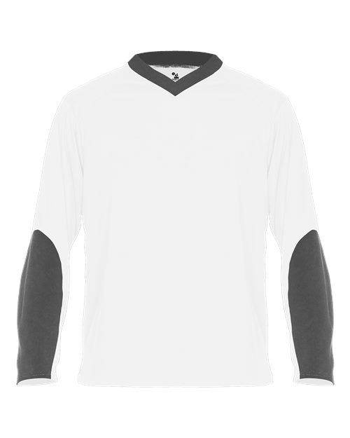 Unisex Sweatless Long Sleeve T-Shirt - White/ Graphite Front
