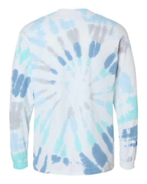Unisex Tie-Dyed Long Sleeve T-Shirt - Glacier Back