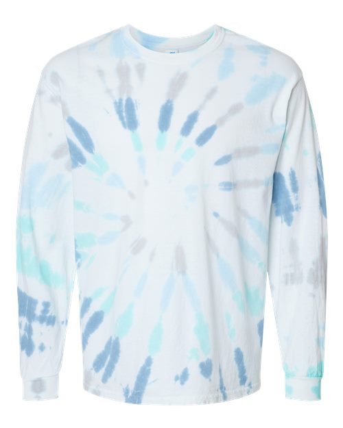 Unisex Tie-Dyed Long Sleeve T-Shirt - Glacier Front