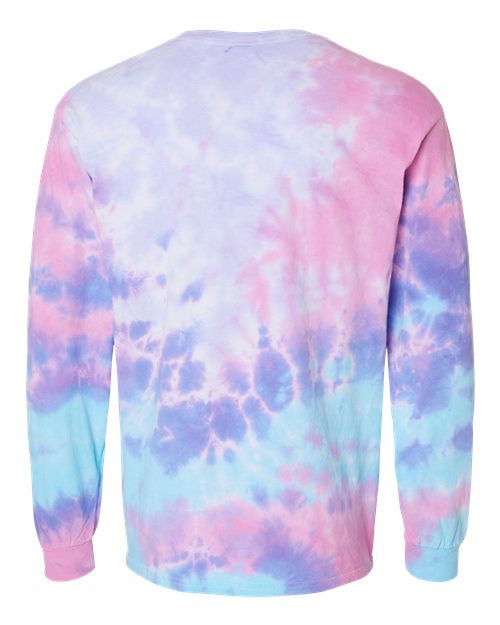 Unisex Tie-Dyed Long Sleeve T-Shirt - Cotton Candy Back