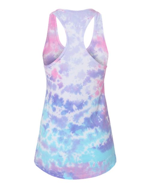 Women's Tie-Dyed Racerback Tank Top - Cotton Candy Back